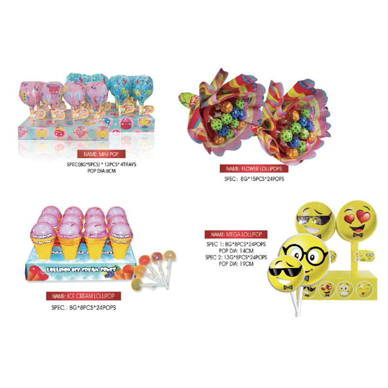 China Mix Fruit Flavor Lollipop Toy Hard Candy factory and